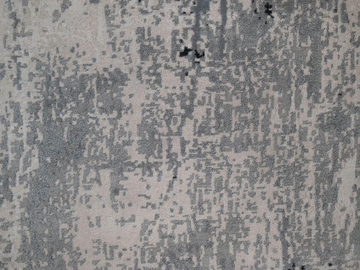 9'0" x 12'0" New Hand Knotted Ivory Wool & Silk Rectangle Oriental Rug - MOA10292388