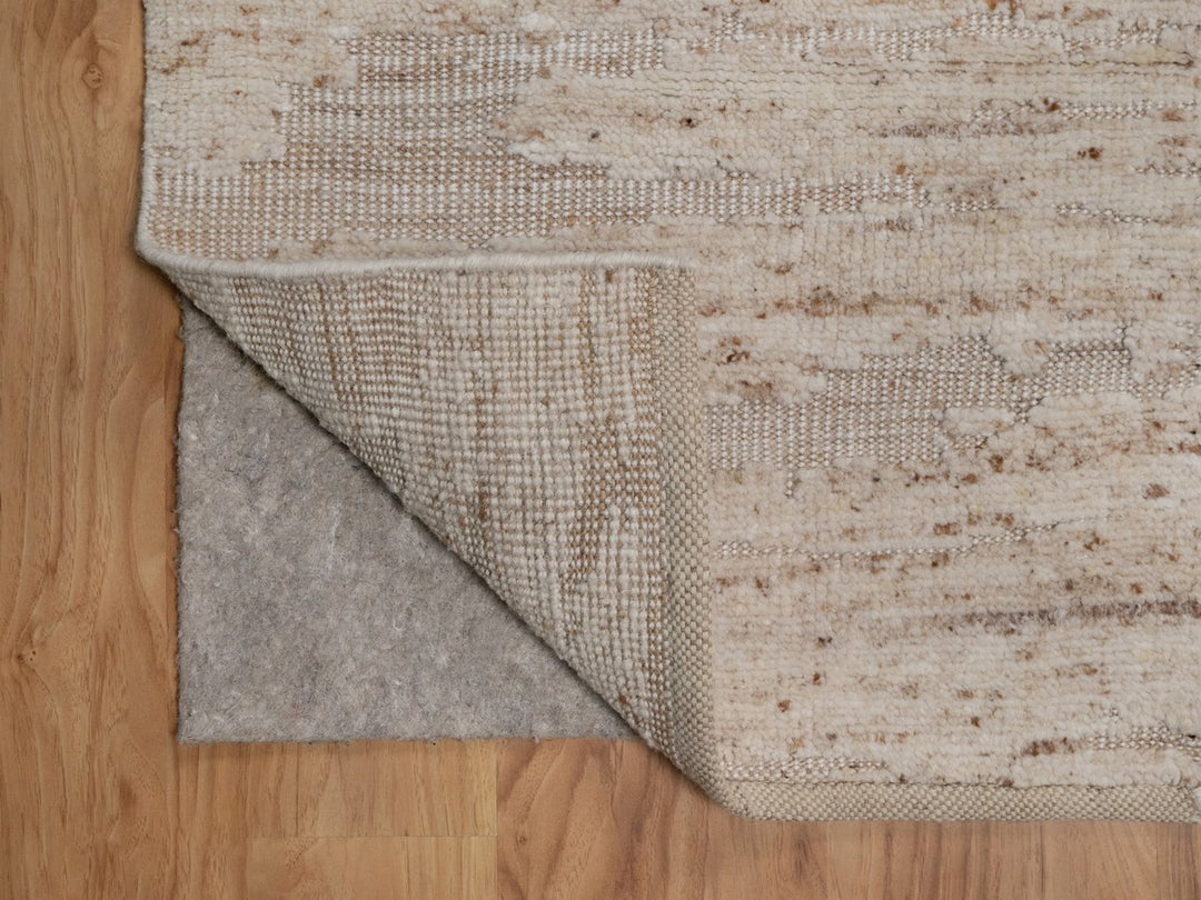 2'0" x 3'1" New Hand Knotted Ivory Wool Rectangle Oriental Rug - MOA10292391