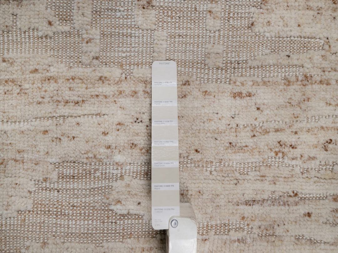 2'0" x 3'1" New Hand Knotted Ivory Wool Rectangle Oriental Rug - MOA10292391