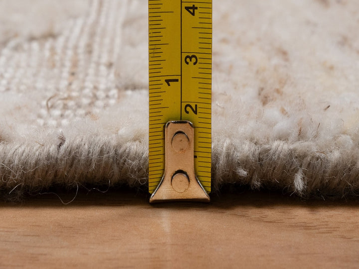 2'0" x 3'1" New Hand Knotted Ivory Wool Rectangle Oriental Rug - MOA10292391