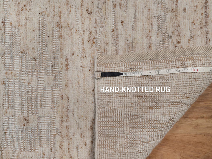 2'0" x 3'1" New Hand Knotted Ivory Wool Rectangle Oriental Rug - MOA10292391