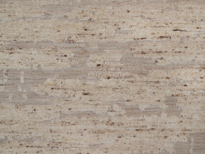 8'0" x 8'0" New Hand Knotted Ivory Wool Round Oriental Rug - MOA10292392