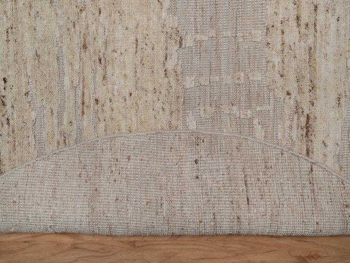 6'0" x 6'0" New Hand Knotted Ivory Wool Round Oriental Rug - MOA10292393