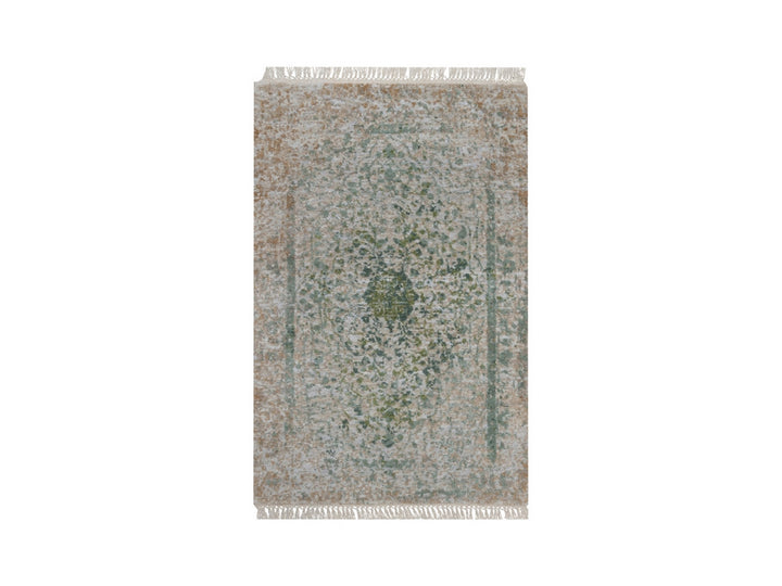 2'0" x 3'1" New Hand Knotted Green Wool & Silk Rectangle Oriental Rug - MOA10292395
