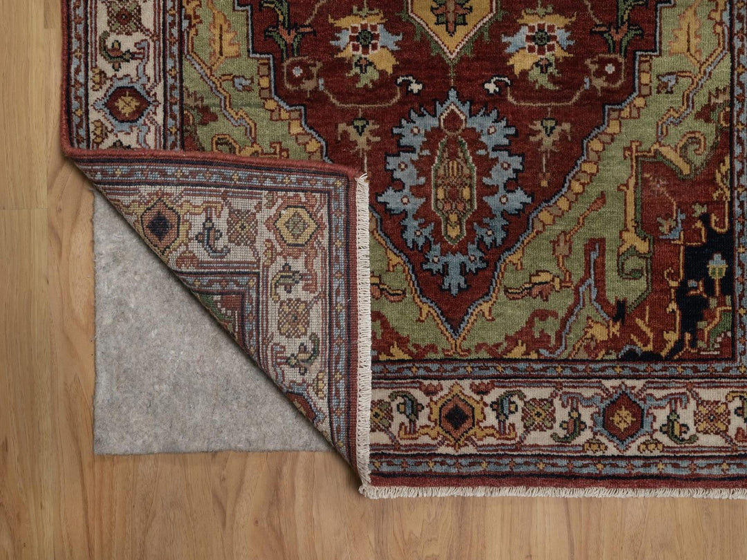 3'1" x 5'2" New Hand Knotted Red Wool Rectangle Oriental Rug - MOA10292402