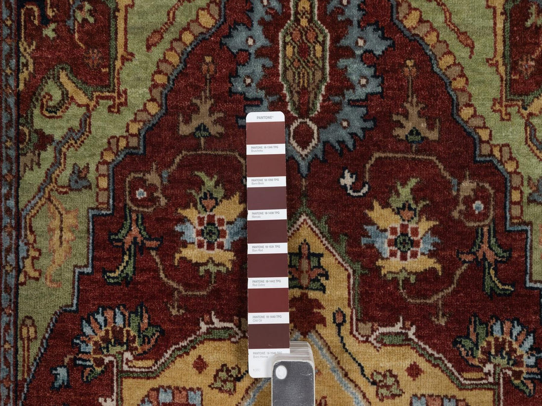 3'1" x 5'2" New Hand Knotted Red Wool Rectangle Oriental Rug - MOA10292402