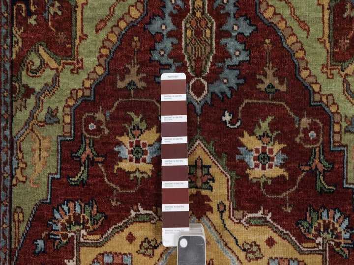 3'1" x 5'2" New Hand Knotted Red Wool Rectangle Oriental Rug - MOA10292402