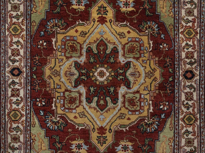 3'1" x 5'2" New Hand Knotted Red Wool Rectangle Oriental Rug - MOA10292402