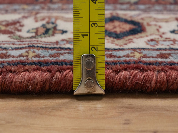 3'1" x 5'2" New Hand Knotted Red Wool Rectangle Oriental Rug - MOA10292402