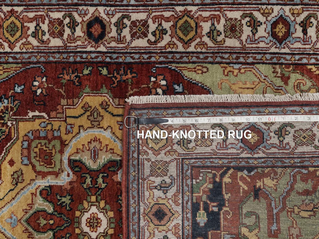 3'1" x 5'2" New Hand Knotted Red Wool Rectangle Oriental Rug - MOA10292402