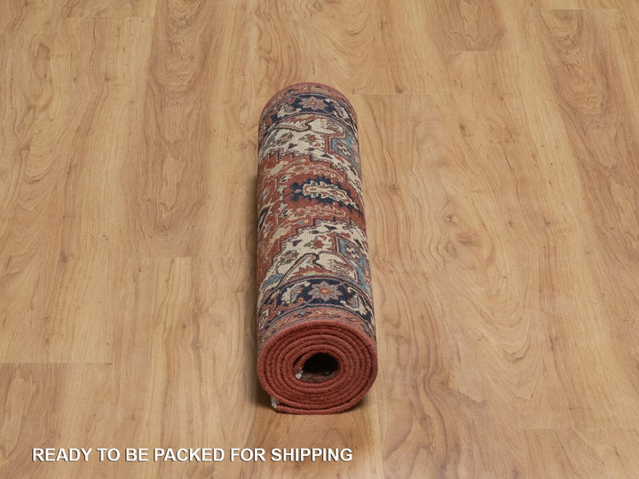 2'6" x 8'1" New Hand Knotted Red Wool Runner Oriental Rug - MOA10292403