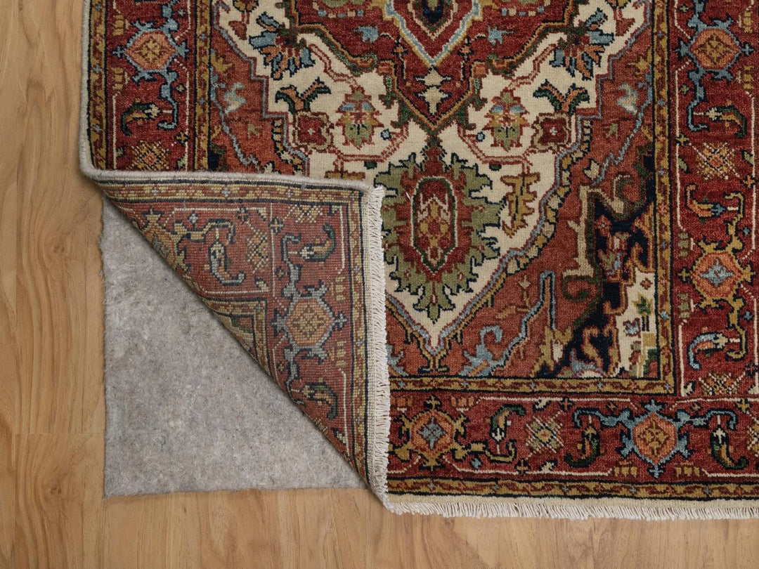 2'7" x 12'1" New Hand Knotted Ivory Wool Runner Oriental Rug - MOA10292404