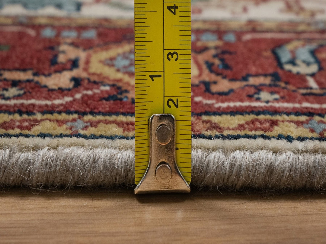 2'7" x 12'1" New Hand Knotted Ivory Wool Runner Oriental Rug - MOA10292404