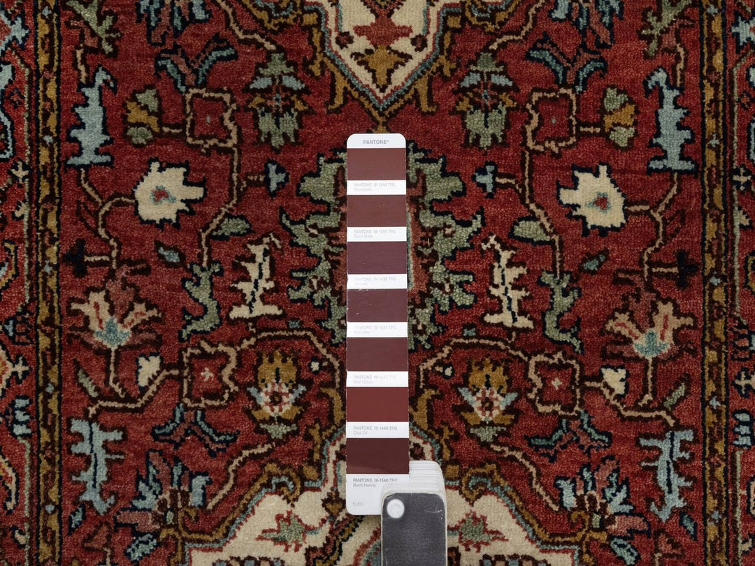 2'5" x 11'10" New Hand Knotted Red Wool Runner Oriental Rug - MOA10292405