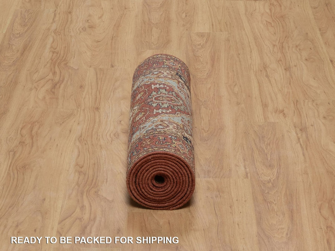 2'5" x 11'10" New Hand Knotted Red Wool Runner Oriental Rug - MOA10292405