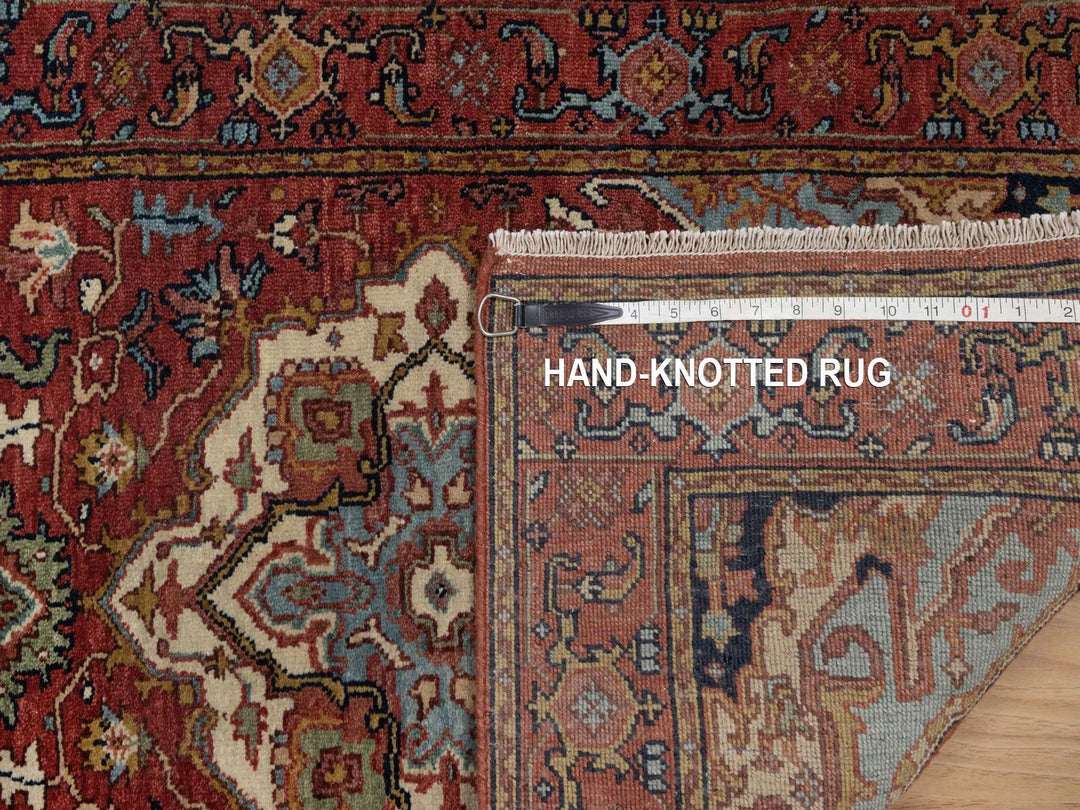 2'5" x 11'10" New Hand Knotted Red Wool Runner Oriental Rug - MOA10292405