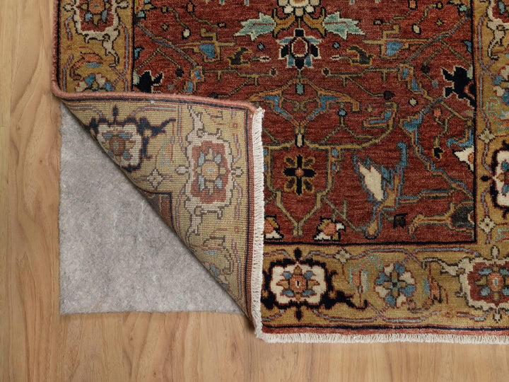 2'8" x 10'1" New Hand Knotted Red Wool Runner Oriental Rug - MOA10292406