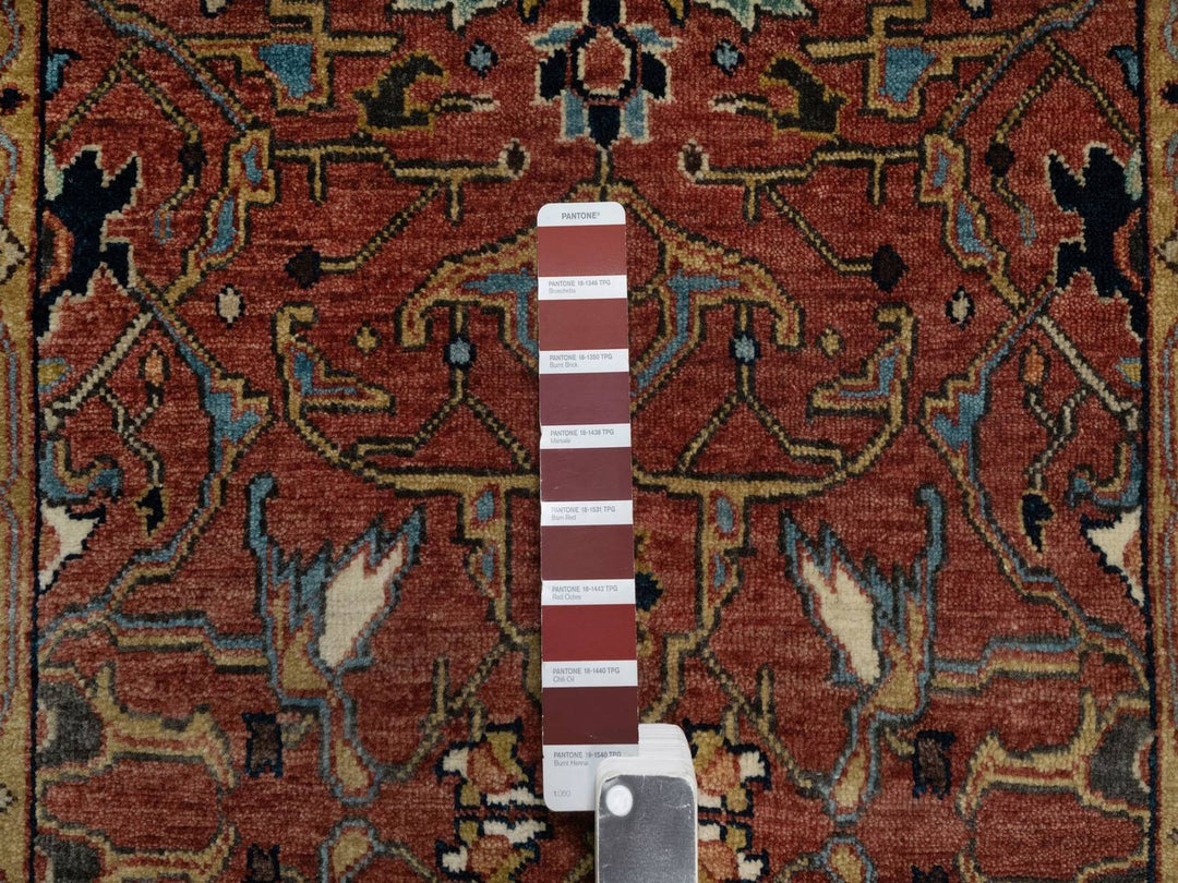 2'8" x 10'1" New Hand Knotted Red Wool Runner Oriental Rug - MOA10292406