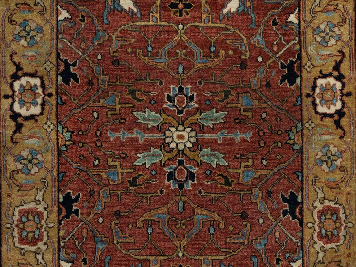 2'8" x 10'1" New Hand Knotted Red Wool Runner Oriental Rug - MOA10292406