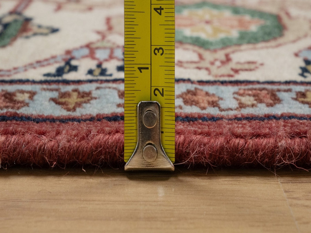 5'0" x 7'2" New Hand Knotted Red Wool Rectangle Oriental Rug - MOA10292407