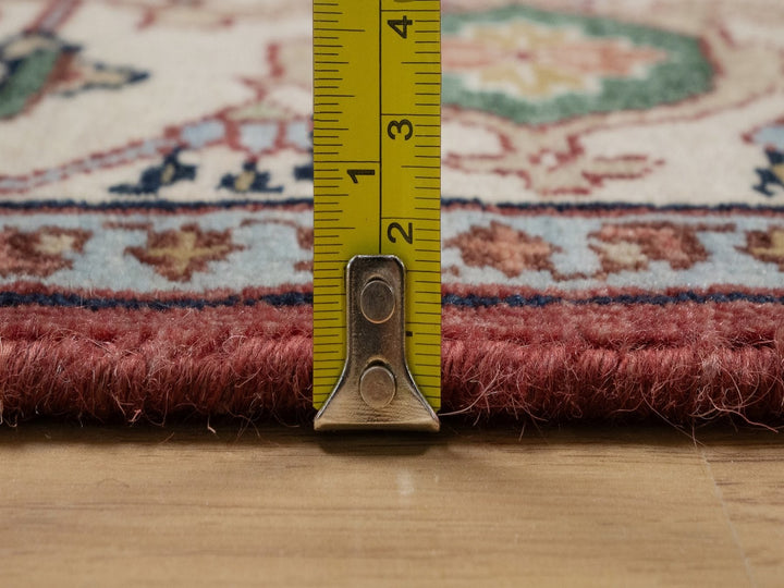 5'0" x 7'2" New Hand Knotted Red Wool Rectangle Oriental Rug - MOA10292407