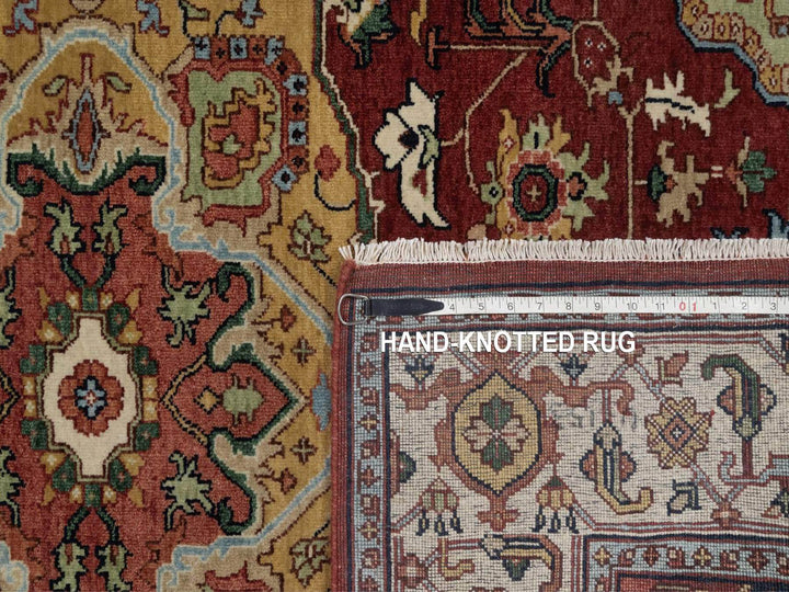 5'0" x 7'2" New Hand Knotted Red Wool Rectangle Oriental Rug - MOA10292407