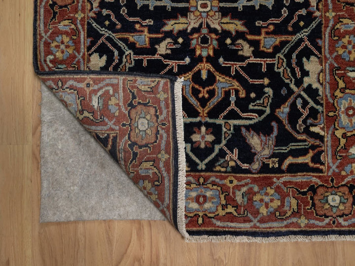 2'7" x 12'2" New Hand Knotted Blue Wool Runner Oriental Rug - MOA10292408