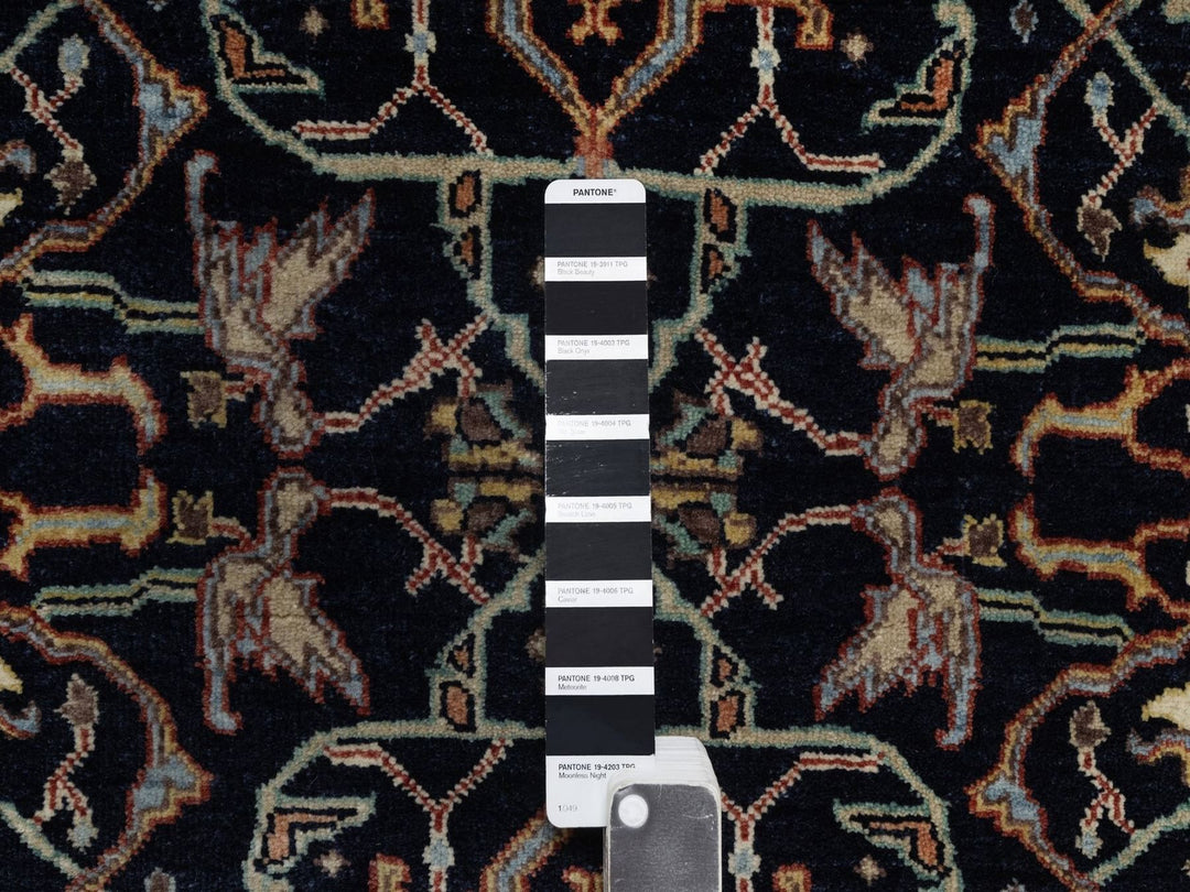 2'7" x 12'2" New Hand Knotted Blue Wool Runner Oriental Rug - MOA10292408