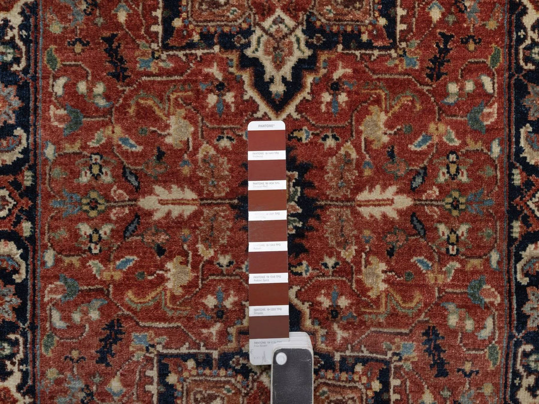 2'7" x 17'11" New Hand Knotted Red Wool Runner Oriental Rug - MOA10292412