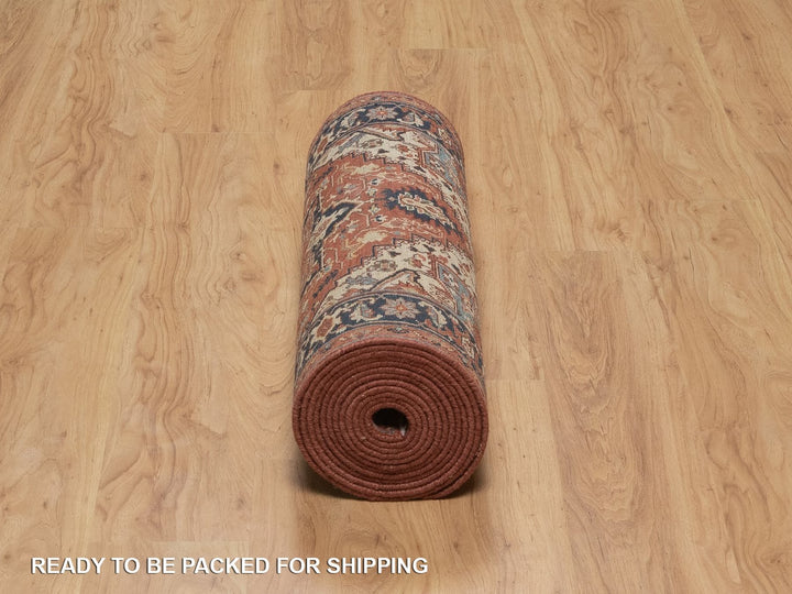 2'7" x 17'11" New Hand Knotted Red Wool Runner Oriental Rug - MOA10292412