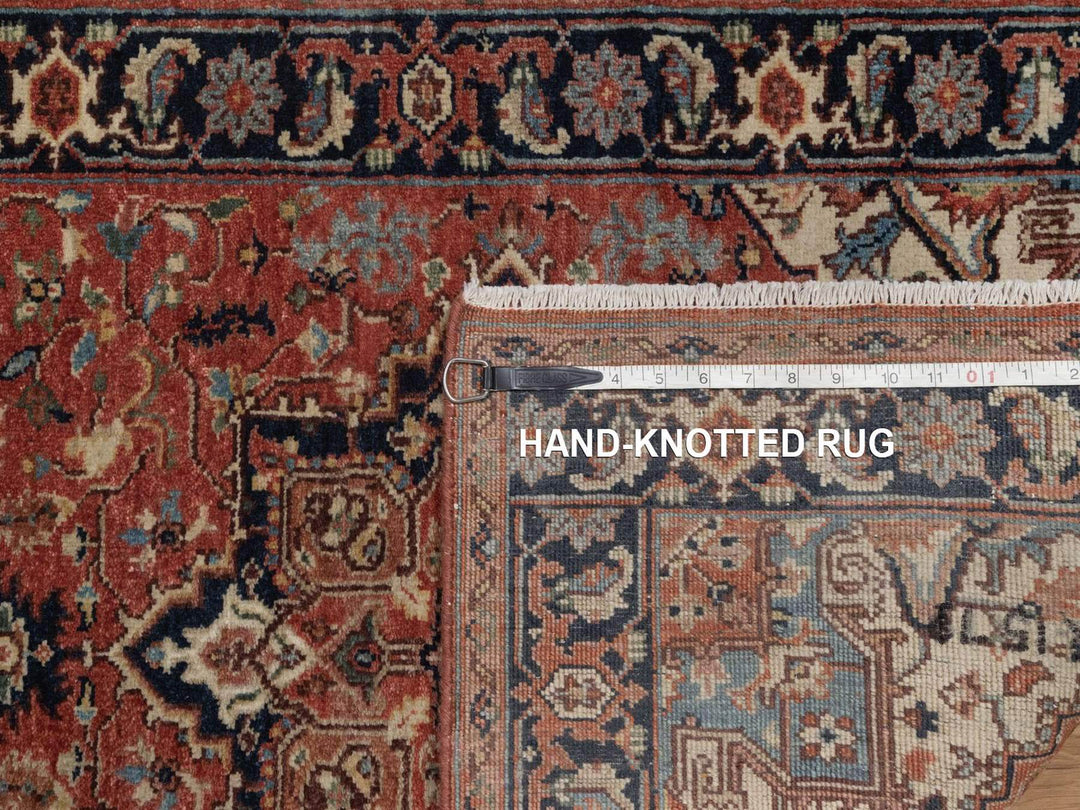 2'7" x 17'11" New Hand Knotted Red Wool Runner Oriental Rug - MOA10292412