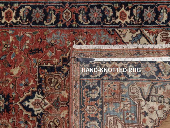 2'7" x 17'11" New Hand Knotted Red Wool Runner Oriental Rug - MOA10292412