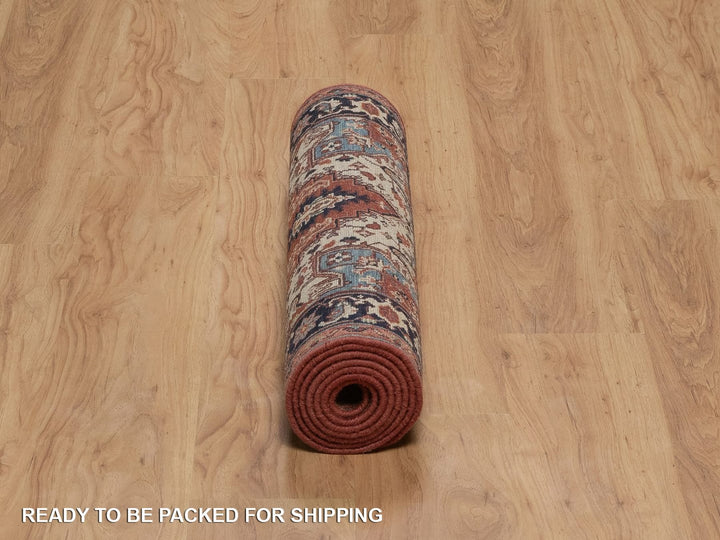 2'6" x 8'1" New Hand Knotted Red Wool Runner Oriental Rug - MOA10292413