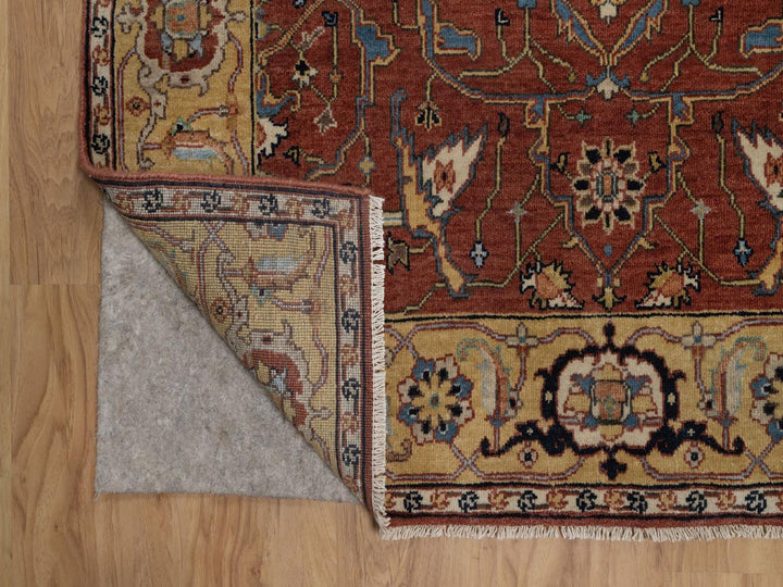 4'0" x 6'0" New Hand Knotted Red Wool Rectangle Oriental Rug - MOA10292414