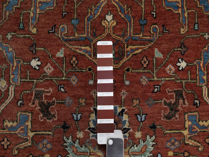 4'0" x 6'0" New Hand Knotted Red Wool Rectangle Oriental Rug - MOA10292414