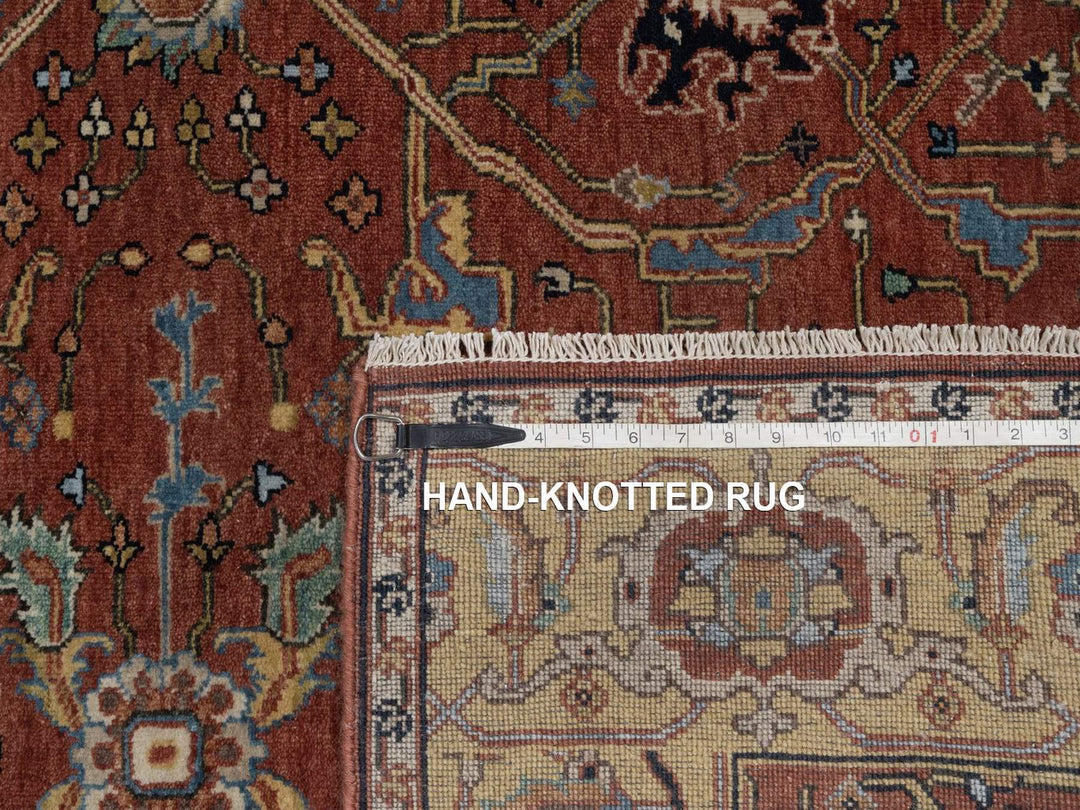 4'0" x 6'0" New Hand Knotted Red Wool Rectangle Oriental Rug - MOA10292414