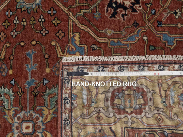4'0" x 6'0" New Hand Knotted Red Wool Rectangle Oriental Rug - MOA10292414