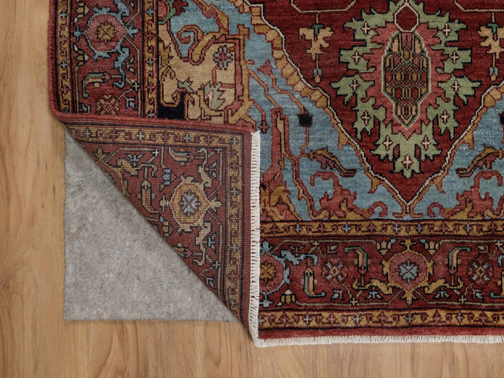 4'1" x 6'2" New Hand Knotted Red Wool Rectangle Oriental Rug - MOA10292415