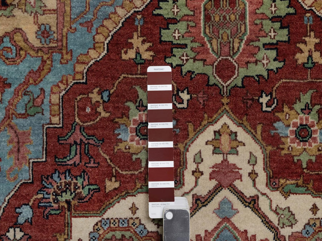 4'1" x 6'2" New Hand Knotted Red Wool Rectangle Oriental Rug - MOA10292415