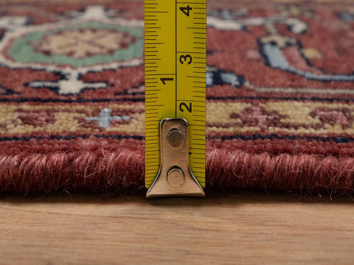 4'1" x 6'2" New Hand Knotted Red Wool Rectangle Oriental Rug - MOA10292415