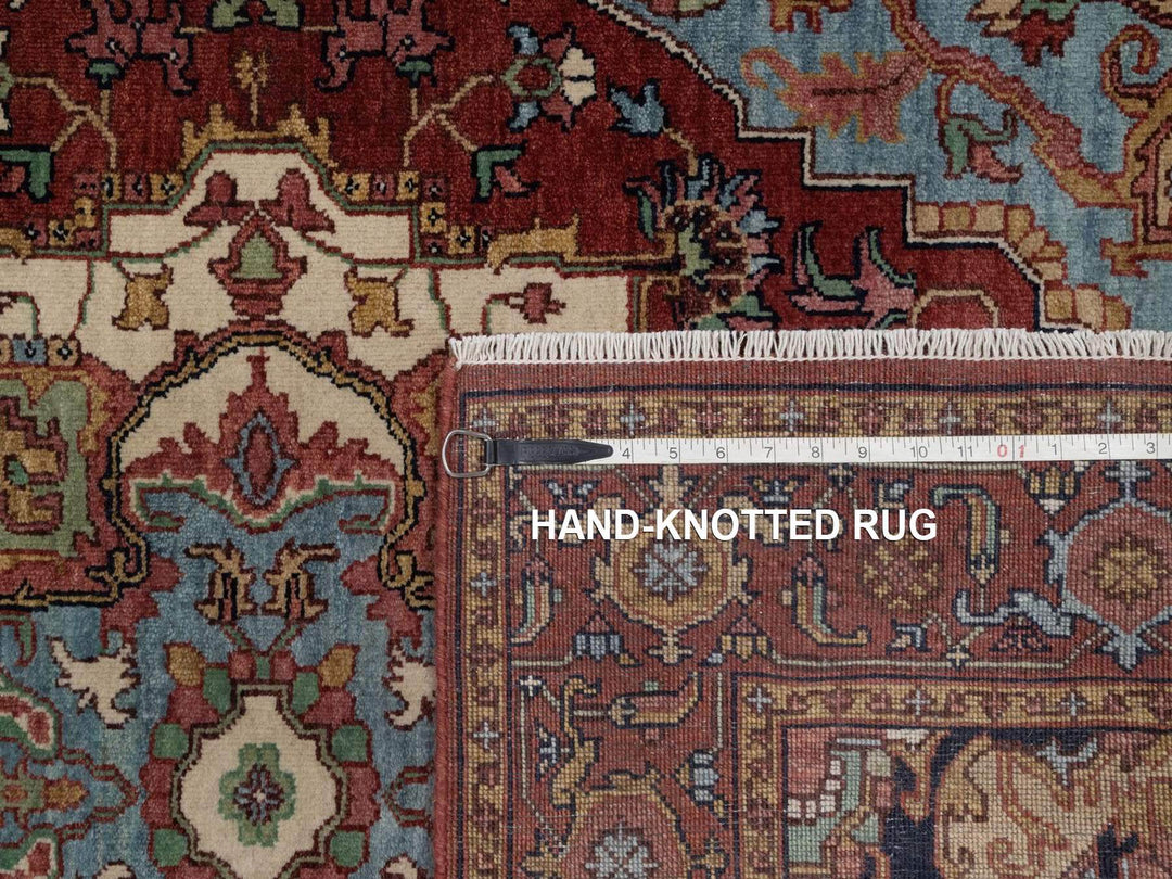 4'1" x 6'2" New Hand Knotted Red Wool Rectangle Oriental Rug - MOA10292415