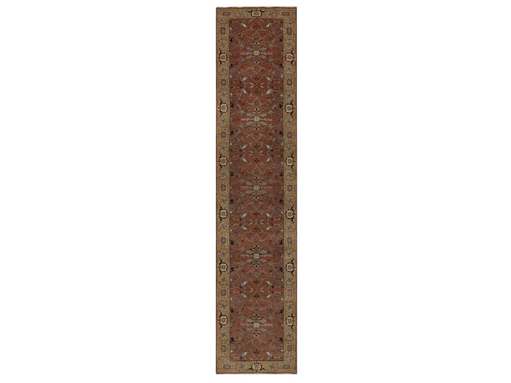 2'7" x 12'0" New Hand Knotted Red Wool Runner Oriental Rug - MOA10292417