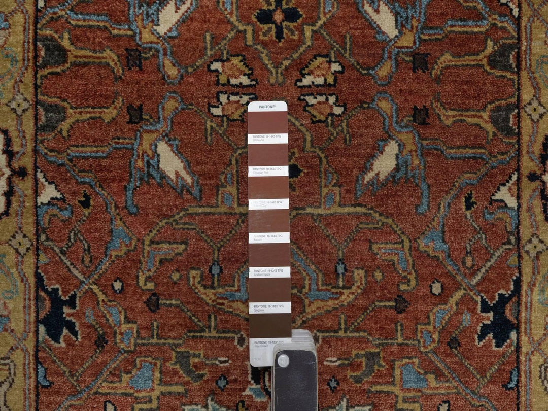 2'7" x 12'0" New Hand Knotted Red Wool Runner Oriental Rug - MOA10292417