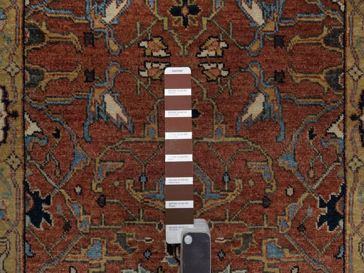 2'7" x 12'0" New Hand Knotted Red Wool Runner Oriental Rug - MOA10292417