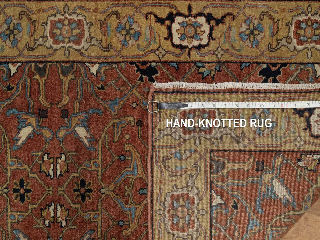 2'7" x 12'0" New Hand Knotted Red Wool Runner Oriental Rug - MOA10292417