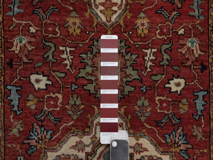 2'7" x 21'7" New Hand Knotted Red Wool Runner Oriental Rug - MOA10292420