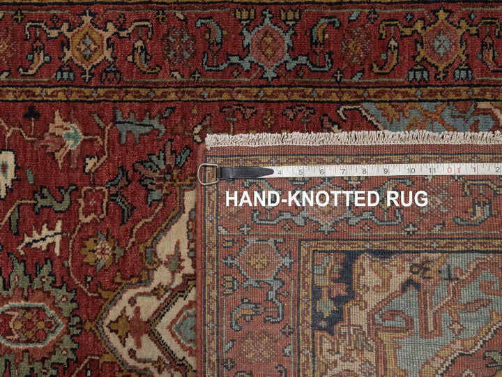 2'7" x 21'7" New Hand Knotted Red Wool Runner Oriental Rug - MOA10292420