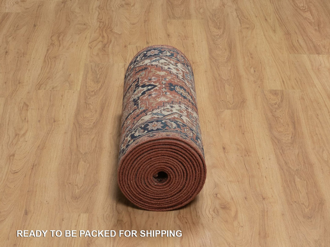 2'6" x 23'11" New Hand Knotted Red Wool Runner Oriental Rug - MOA10292421