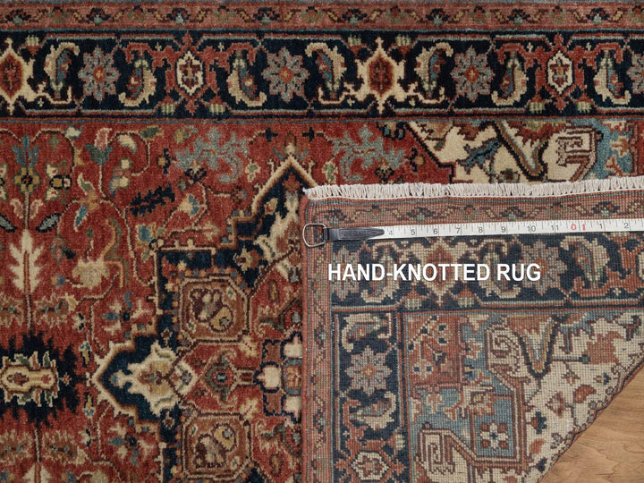 2'6" x 23'11" New Hand Knotted Red Wool Runner Oriental Rug - MOA10292421