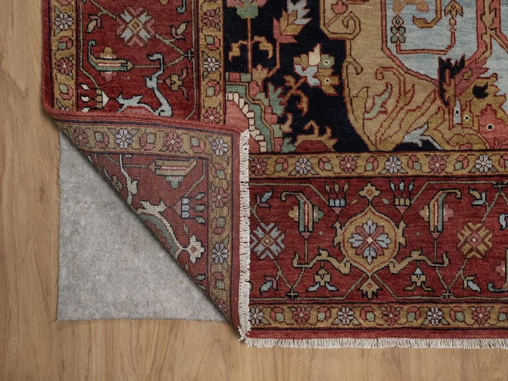 9'1" x 12'2" New Hand Knotted Red Wool Rectangle Oriental Rug - MOA10292422